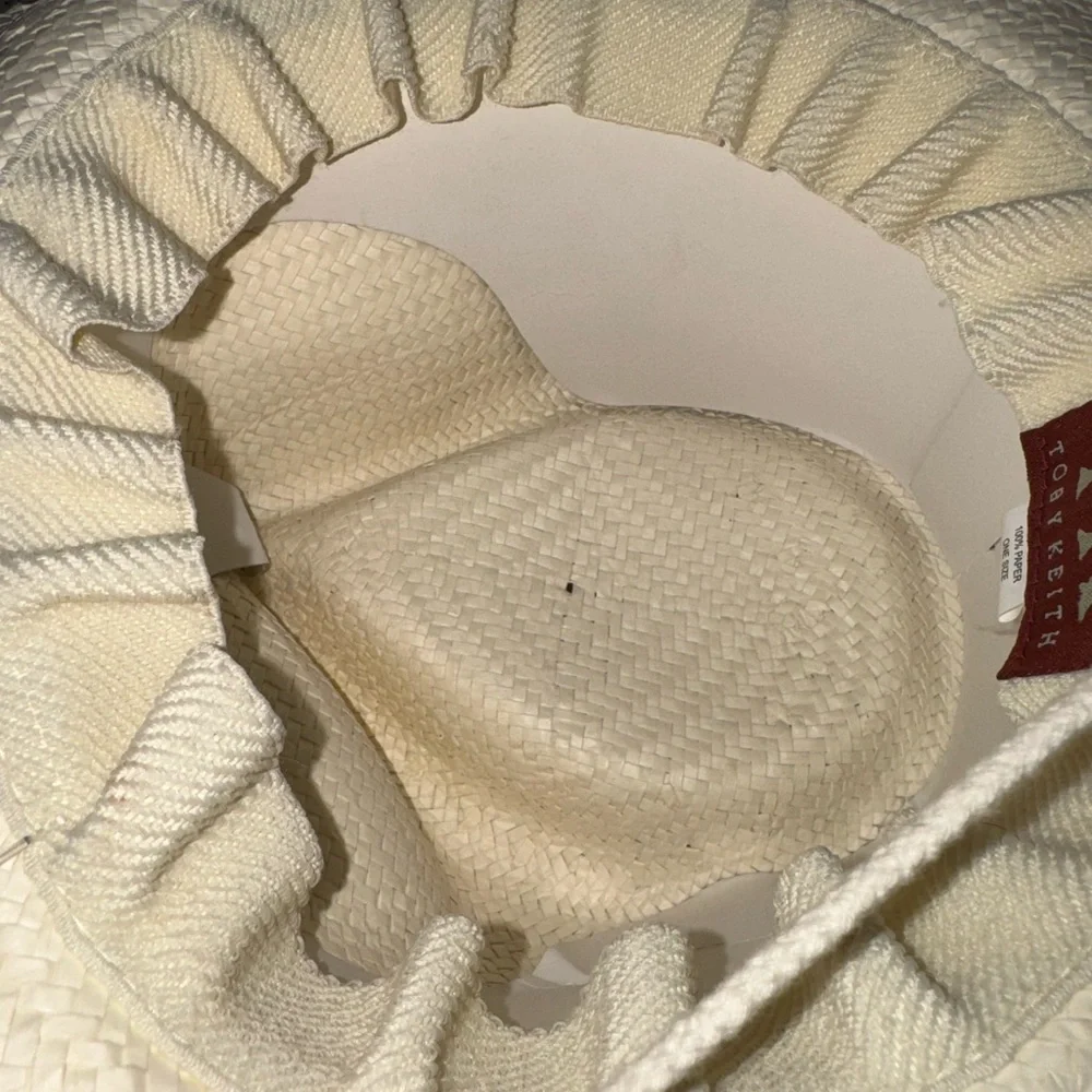 Toby Keith straw cowboy hat NWOT light color honky tonk - Picture 7 of 8